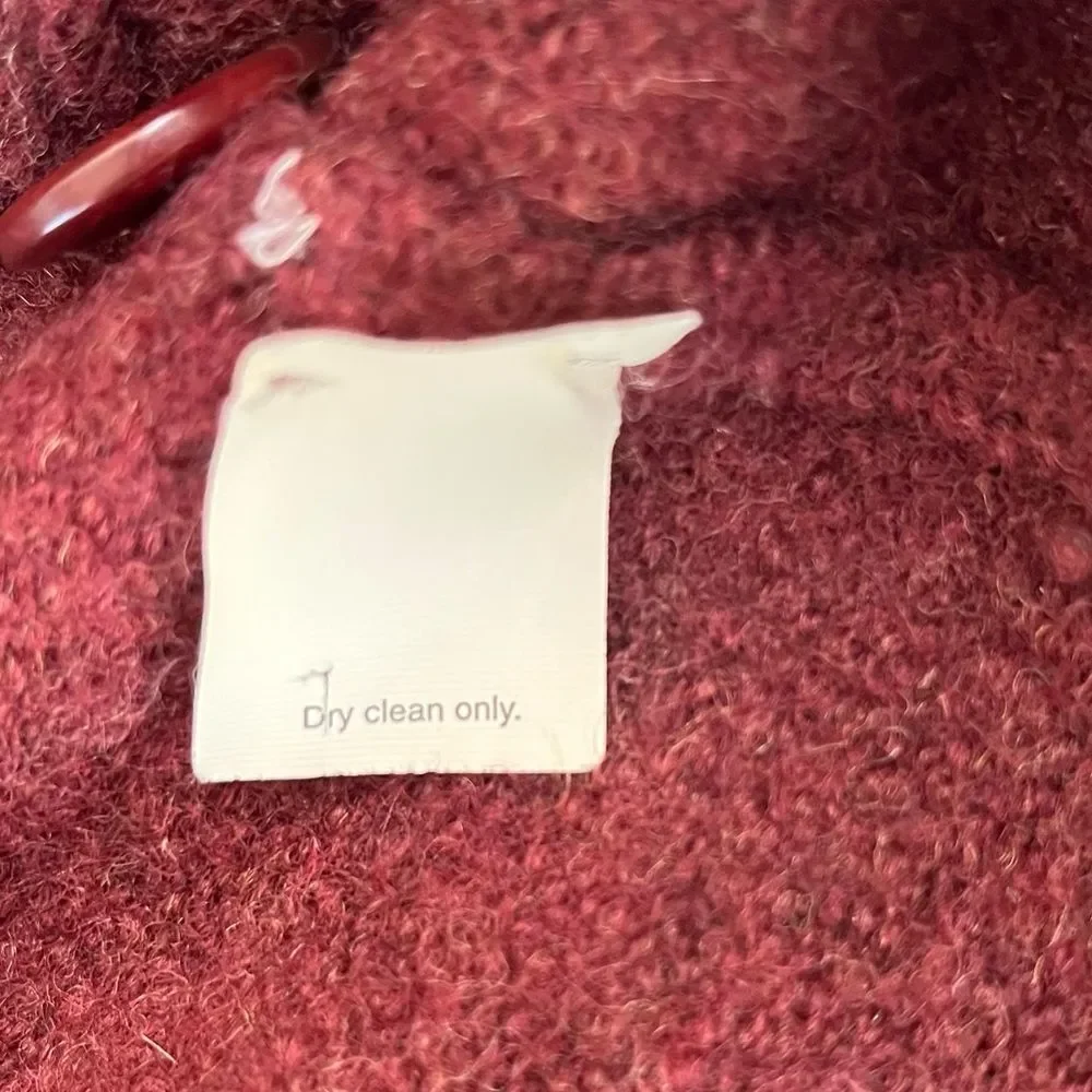 J Crew 100% Wool Double Breasted Peacoat Brick Rust Jacket Women Small Unlined - Picture 8 of 12